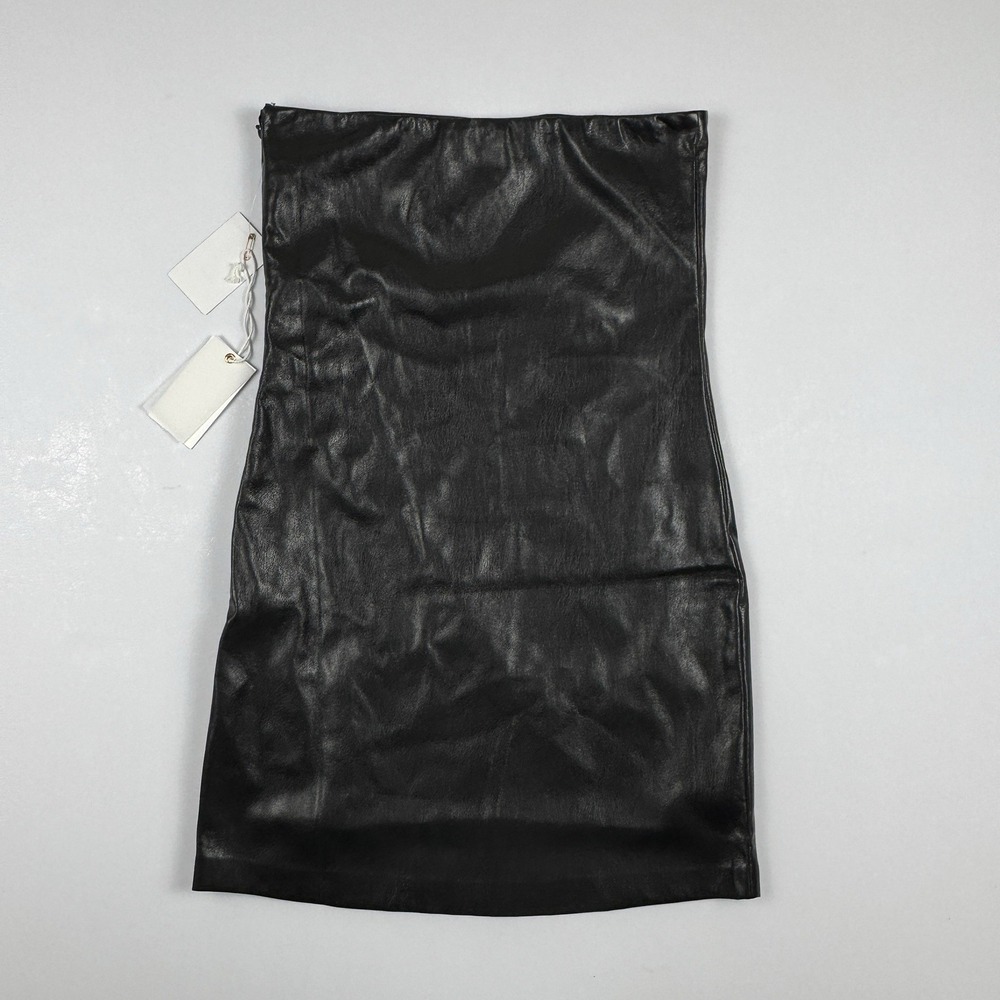 Good American Womens Better Than Leather Bodycon Tube Sexy Cocktail Mini Dress 1 - Picture 10 of 12